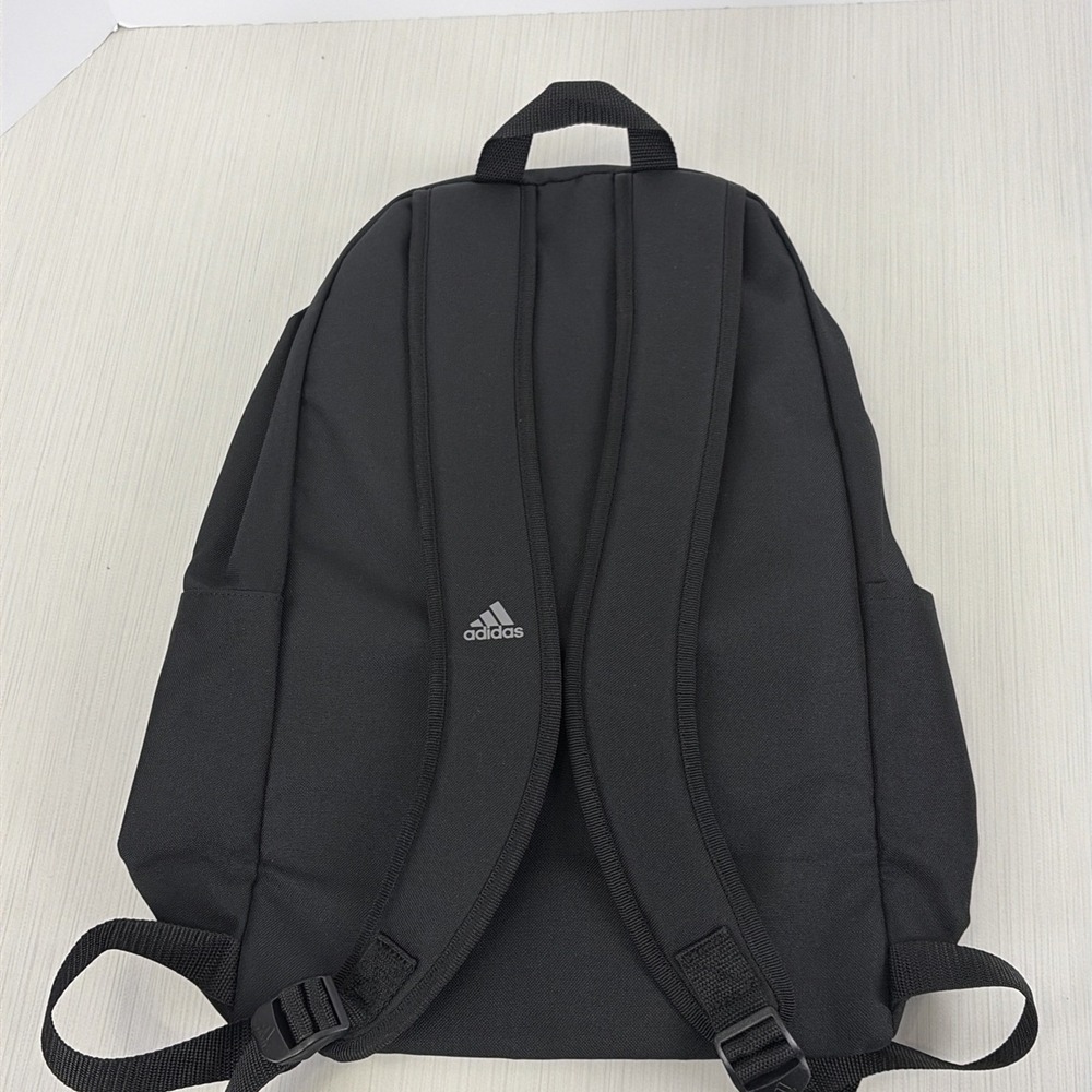 Adidas Golf Medium Black Backpack Bag 3 Gray Stripe DW9445 NWT - Picture 9 of 11
